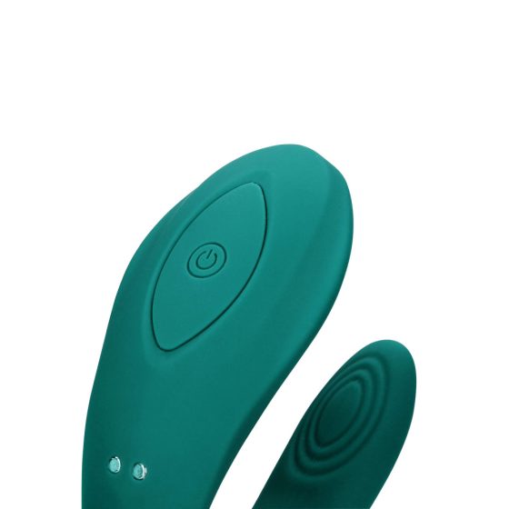 Loveline - punjivi, vodootporni, radio vibrator za par (zeleni)