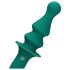 Loveline - punjivi analni vibrator s perlama (zeleni)