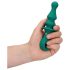 Loveline - punjivi analni vibrator s perlama (zeleni)