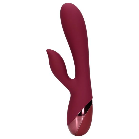Loveline - punjivi crveni vibrator s rukom za klitoris