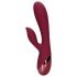 Loveline - punjivi crveni vibrator s rukom za klitoris
