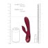 Loveline - punjivi crveni vibrator s rukom za klitoris