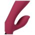 Loveline - punjivi crveni vibrator s rukom za klitoris