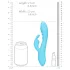 Loveline - vodootporni vibrator s ušima zeca za klitoris - plavi