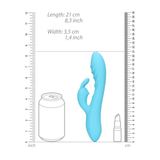 Loveline - punjivi, vodootporni vibrator za klitoris (plavi)