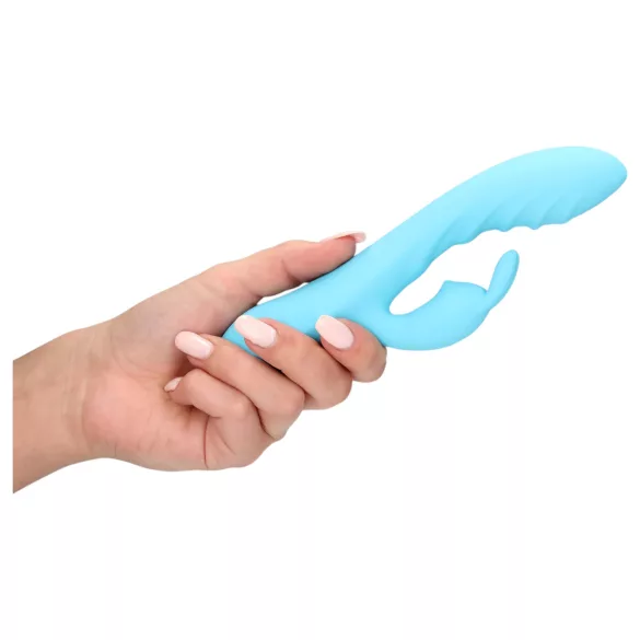 Loveline - vodootporni vibrator s ušima zeca za klitoris - plavi