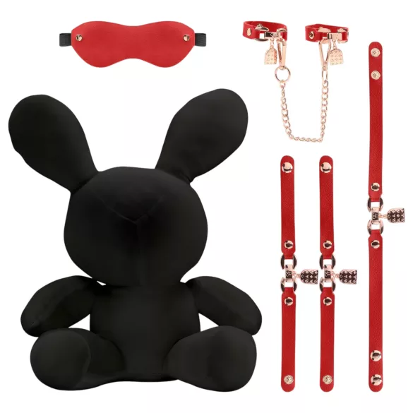 Bondage Rabbit - BDSM lisice s krznenim - crna