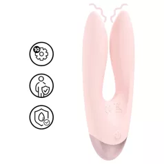   Loveline Amour - vibrator s dvostrukim krakom - silikon - roza