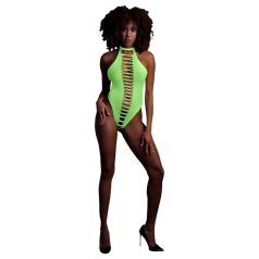Ouch! - seksi otvoreni body - fosforescentni - neon zelena