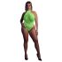 Ouch! - Fosforescentni body s trakama (neon zelena) - XL-4XL