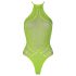Ouch! - Fosforescentni body s trakama (neon zelena) - XL-4XL