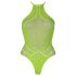 Ouch! - Fosforescentni body s trakama (neon zelena) - XL-4XL