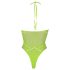 Ouch! - Fosforescentni body s trakama (neon zelena) - XL-4XL