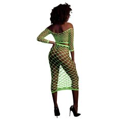Joj! - fluorescentna mrežasta suknja i top (neon zelena)