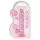 REALROCK - prozirni realistični dildo - roza (17cm)