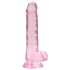 REALROCK - prozirni realistični dildo - roza (17cm)