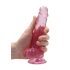 REALROCK - prozirni realistični dildo - roza (17cm)