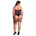 Le Désir Plus Size - 3-dijelni komplet donjeg rublja - crna (XL-4XL)