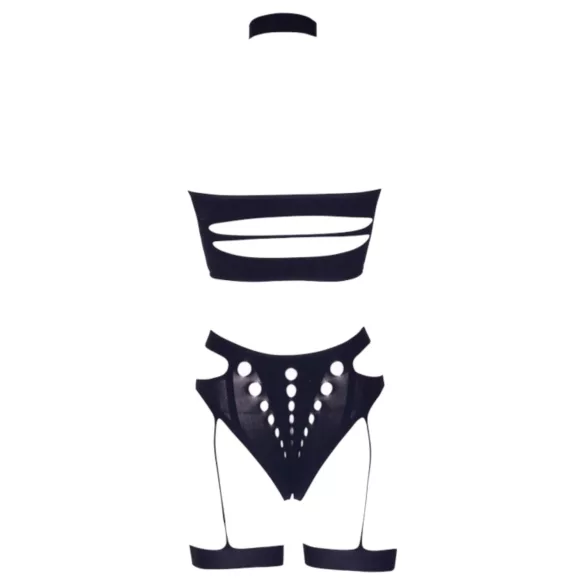 Le Désir Plus Size - set donjeg rublja 3 dijela - crna - XL-4XL