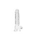 REALROCK - prozirni realistični dildo - prozirni (17 cm)