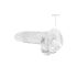 REALROCK - prozirni realistični dildo - prozirni (17 cm)