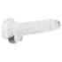 RealRock - realistični dildo - prozirno - 17 cm