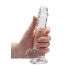 REALROCK - prozirni realistični dildo - prozirni (17 cm)
