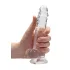 RealRock - realistični dildo - prozirno - 17 cm