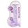 REALROCK - prozirni realistični dildo - ljubičasti (19cm)