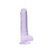 REALROCK - prozirni realistični dildo - ljubičasti (19cm)