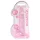 RealRock - realistični dildo - proziran ružičasti - 19 cm