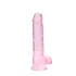 RealRock - realistični dildo - proziran ružičasti - 19 cm