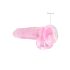 REALROCK - prozirni realistični dildo - ružičasti (19 cm)