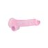 REALROCK - prozirni realistični dildo - ružičasti (19 cm)