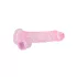 RealRock - realistični dildo - proziran ružičasti - 19 cm