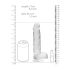 REALROCK - prozirni realistični dildo - prozirni (19 cm)