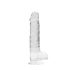 REALROCK - prozirni realistični dildo - prozirni (19 cm)