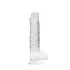 RealRock - realistični dildo - prozirni - 19 cm