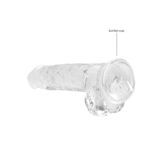 REALROCK - proziran realističan dildo - proziran kao voda (19 cm)