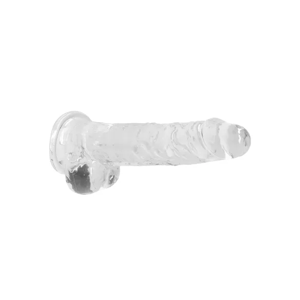 RealRock - realistični dildo - prozirni - 19 cm