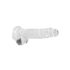 REALROCK - prozirni realistični dildo - prozirni (19 cm)