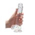 REALROCK - prozirni realistični dildo - prozirni (19 cm)