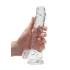 RealRock - realistični dildo - prozirni - 19 cm