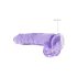 RealRock - realistični dildo - prozirni ljubičasti - 22 cm