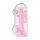 REALROCK - prozirni realistični dildo - ružičasti (22 cm)