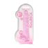 REALROCK - prozirni realistični dildo - ružičasti (22 cm)