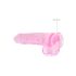 REALROCK - prozirni realistični dildo - ružičasti (22 cm)