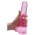 REALROCK - prozirni realistični dildo - ružičasti (22 cm)