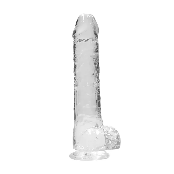 RealRock - realistični dildo - prozirni - 22cm