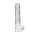 RealRock - realistični dildo - prozirni - 22cm